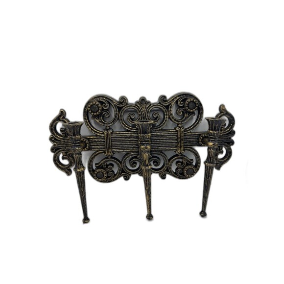 Vintage 1970's Homco Dart 4193 Wall Gothic Candelabra 3 Candle Holder Regency - Picture 4 of 10